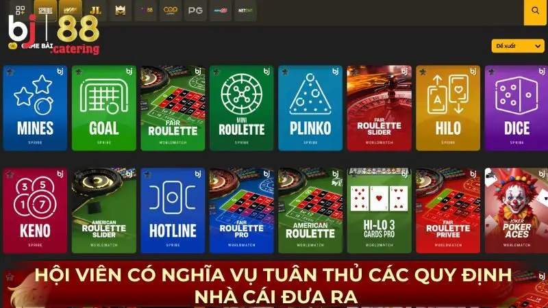 Hội viên có nghĩa vụ tuân thủ các quy định nhà cái đưa ra